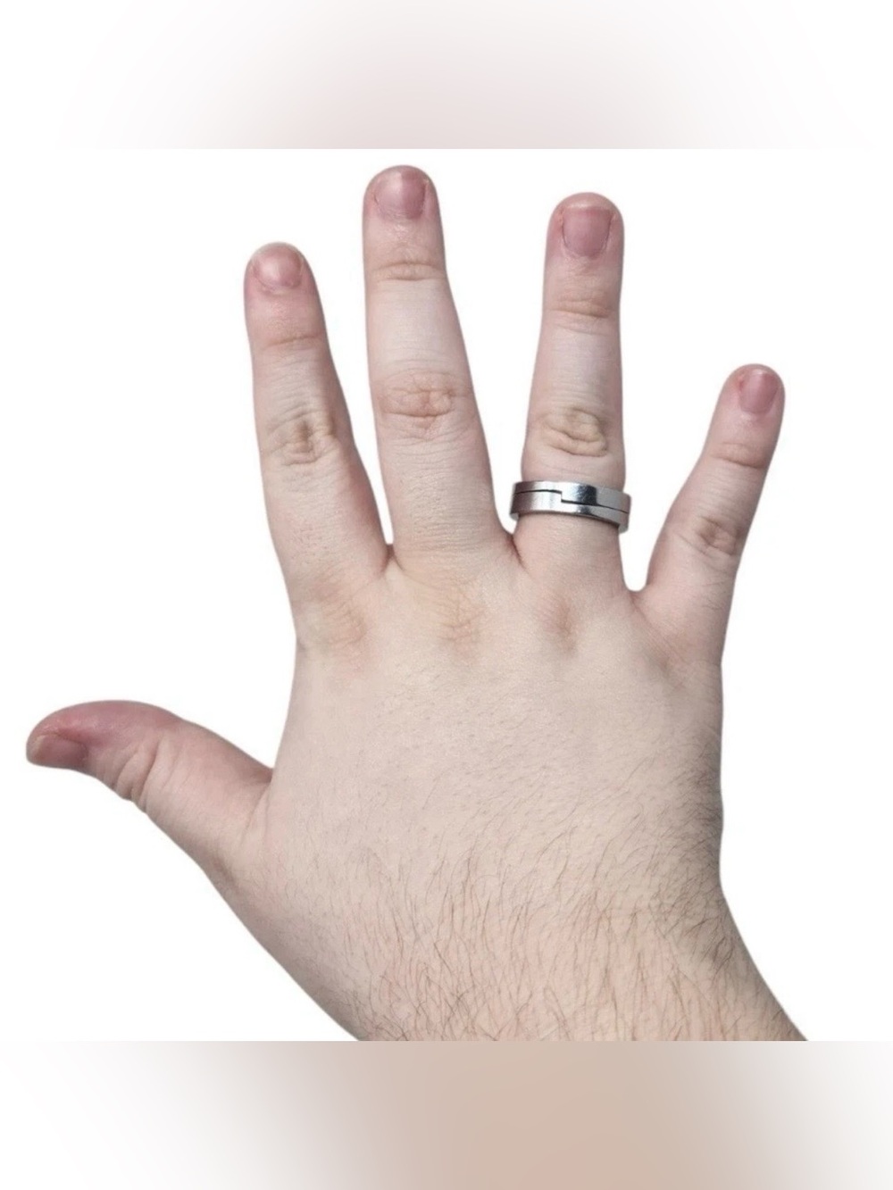Vitaly “Gridlock” Stainless Steel Stackable Rings Set Size 13 Streetwear Minimal